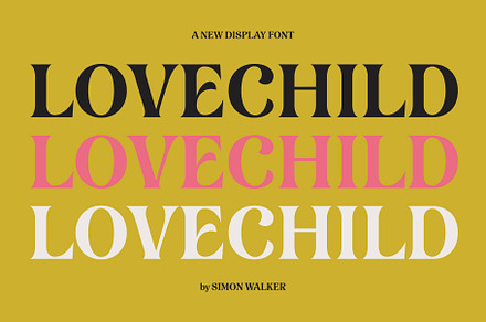 Lovechild, a Font by Simon Walker