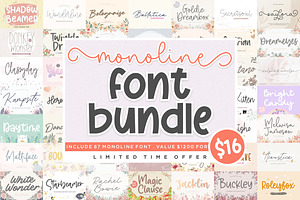 Monoline Font Bundle!