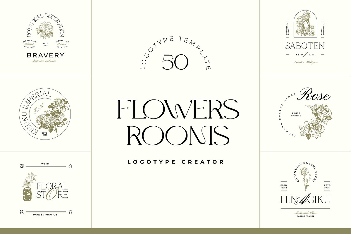 Flowers Room | Logo Creator, a Branding & Logo Template by Leleka.Store (Photo 1 of 20)