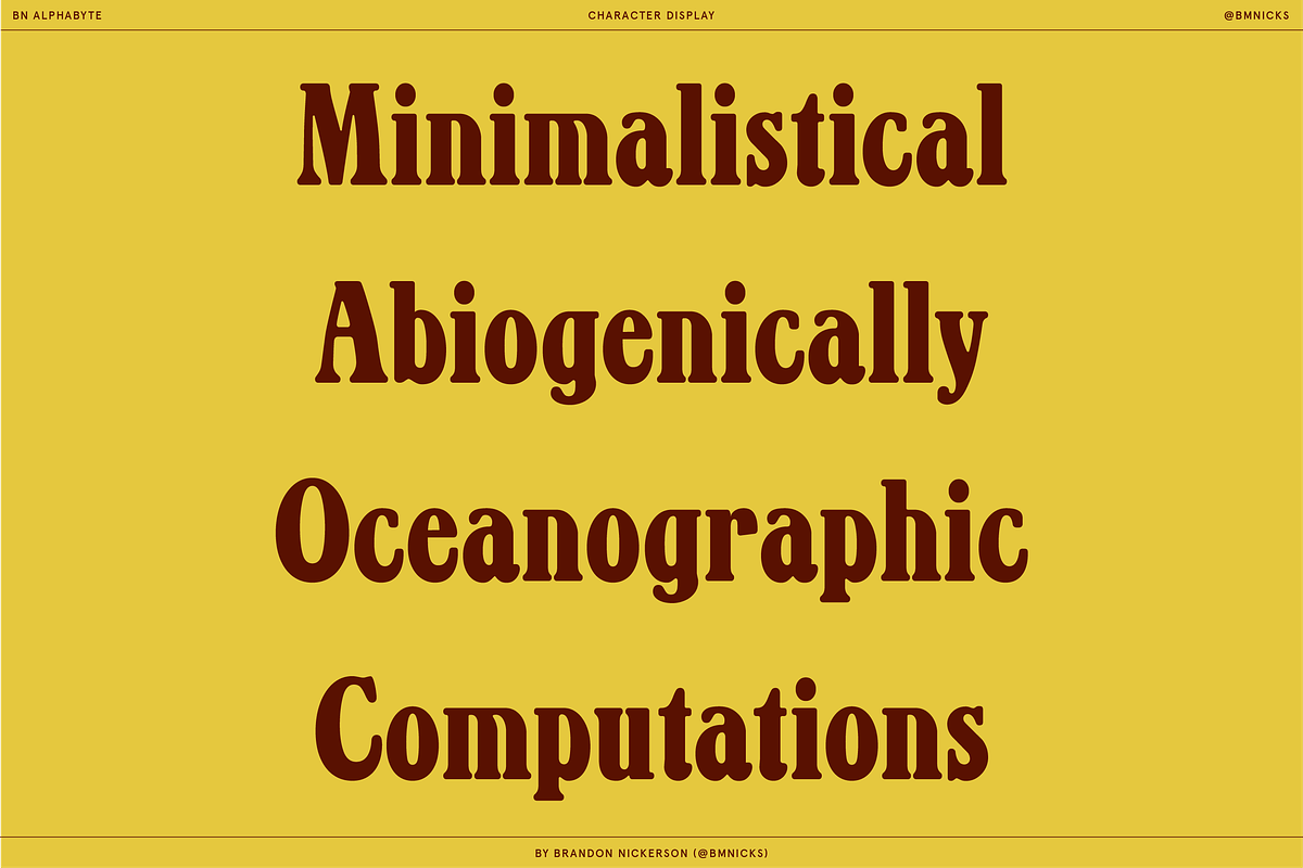 BN Alphabyte, a Serif Font by Bnick (Photo 5 of 14)