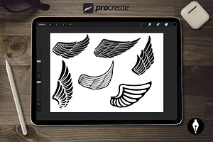 Wing Stamp Brushes For Procreate