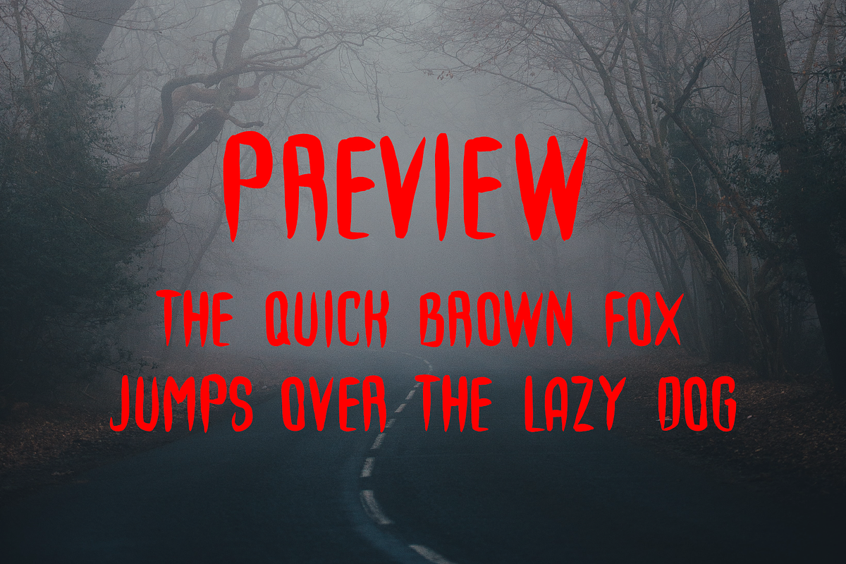 Scary House | a creepy font, a Font by Design av MAD (Photo 2 of 5)