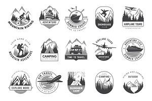 Outdoor badges. Travelling logo, a Graphic by Onyx