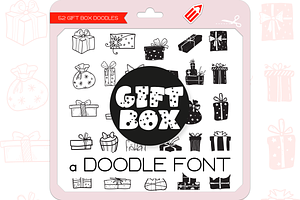 Gift Box Doodles - Dingbats Font