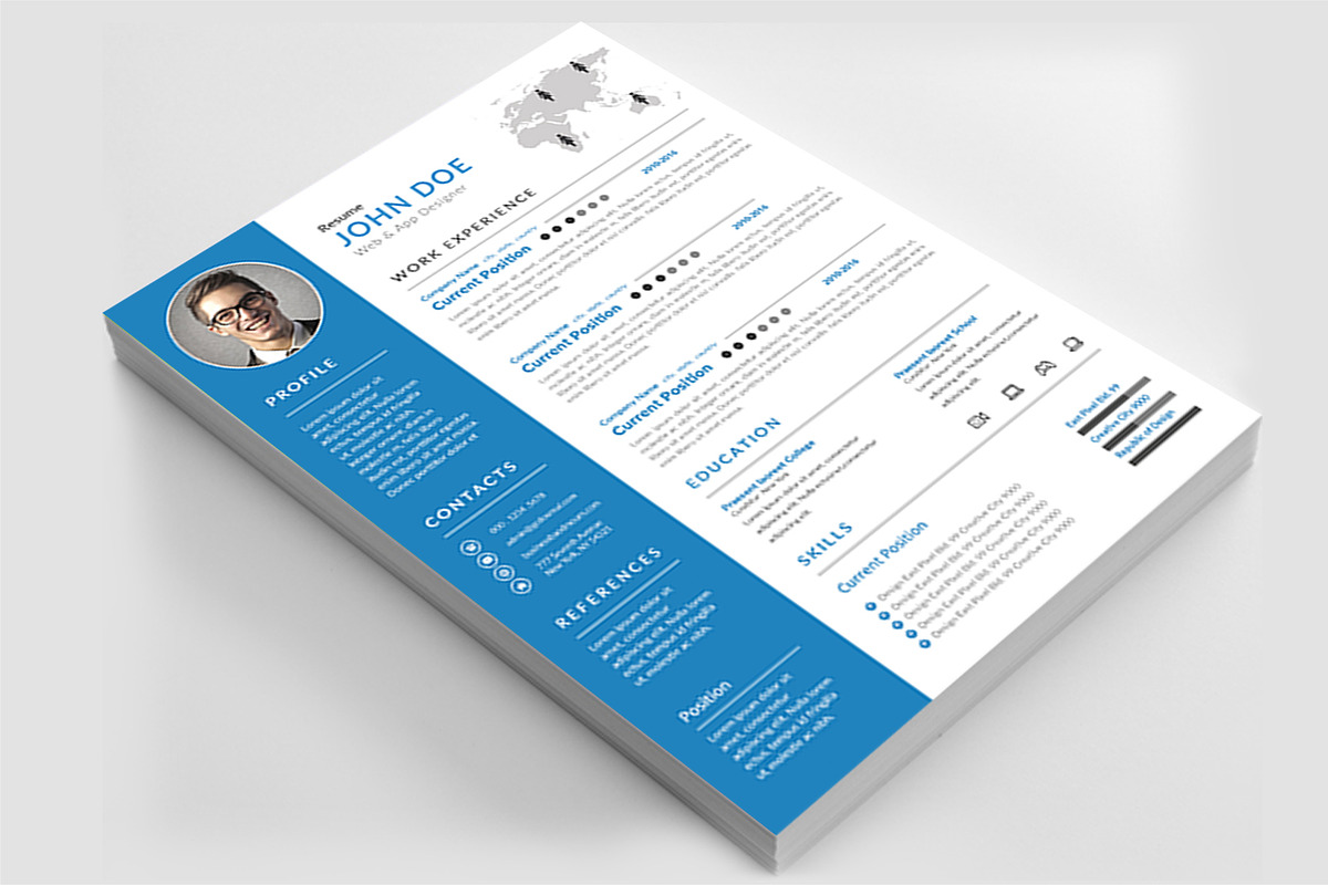2-piece Elegant Resume set, a Resume Template by graphicforest (Photo 6 of 9)