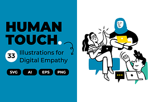 Human touch Illustration pack
