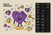 Retro Groovy Valentine for Procreate, a Brush Add-On by Pencil Twist (Thumbnail 4 of 10)