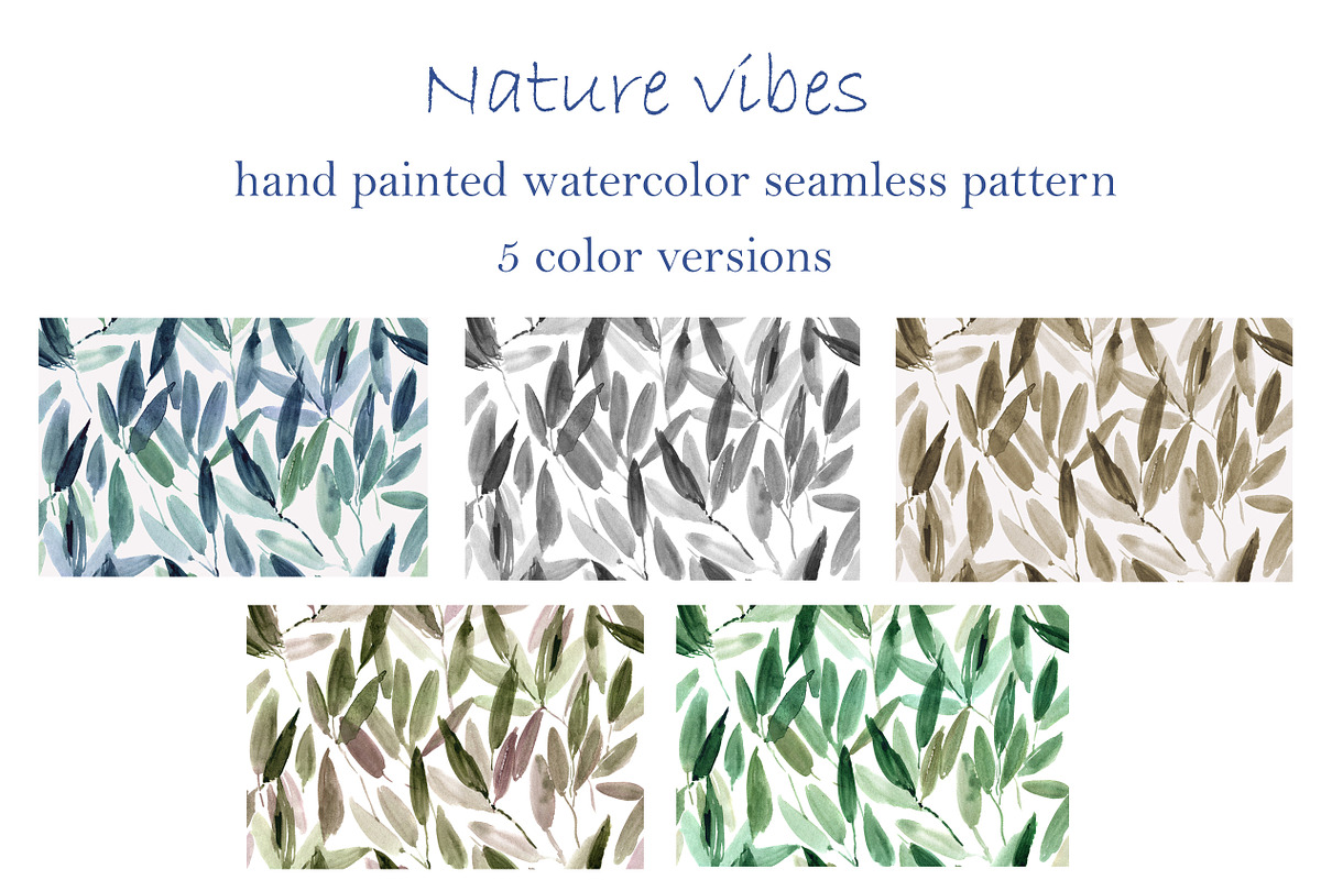 Nature vibes - seamless pattern, a Pattern Graphic by Katerina Tova (Photo 3 of 16)