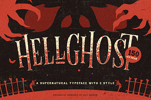 Hellghost Typeface, a Script Font by alit design
