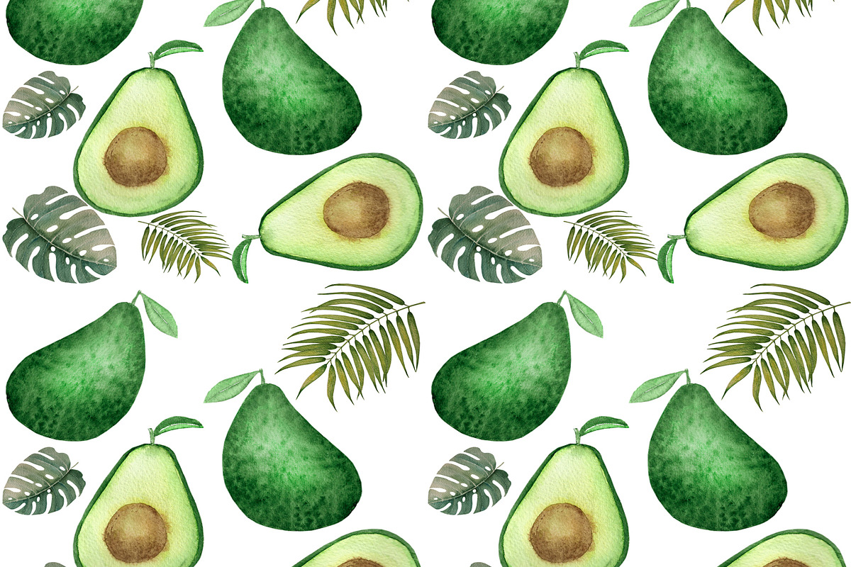 Watercolor Tropical Set, a Food Illustration by Pretty light (Photo 3 of 7)