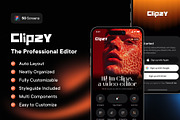Clipzy - The Professional Editor, an UI Kit Template by SyalUIUX (Thumbnail 1 of 7)