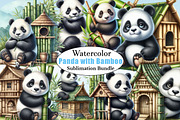 Panda with Bamboo Sublimation PNG, a Graphic by CitraGraphics (Thumbnail 1 of 6)