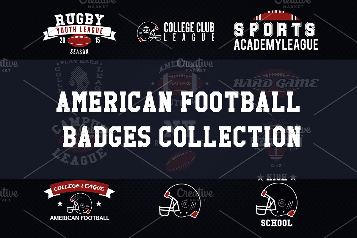 12 Football Labels & Patterns, a Sport Illustration by JeksonGraphics