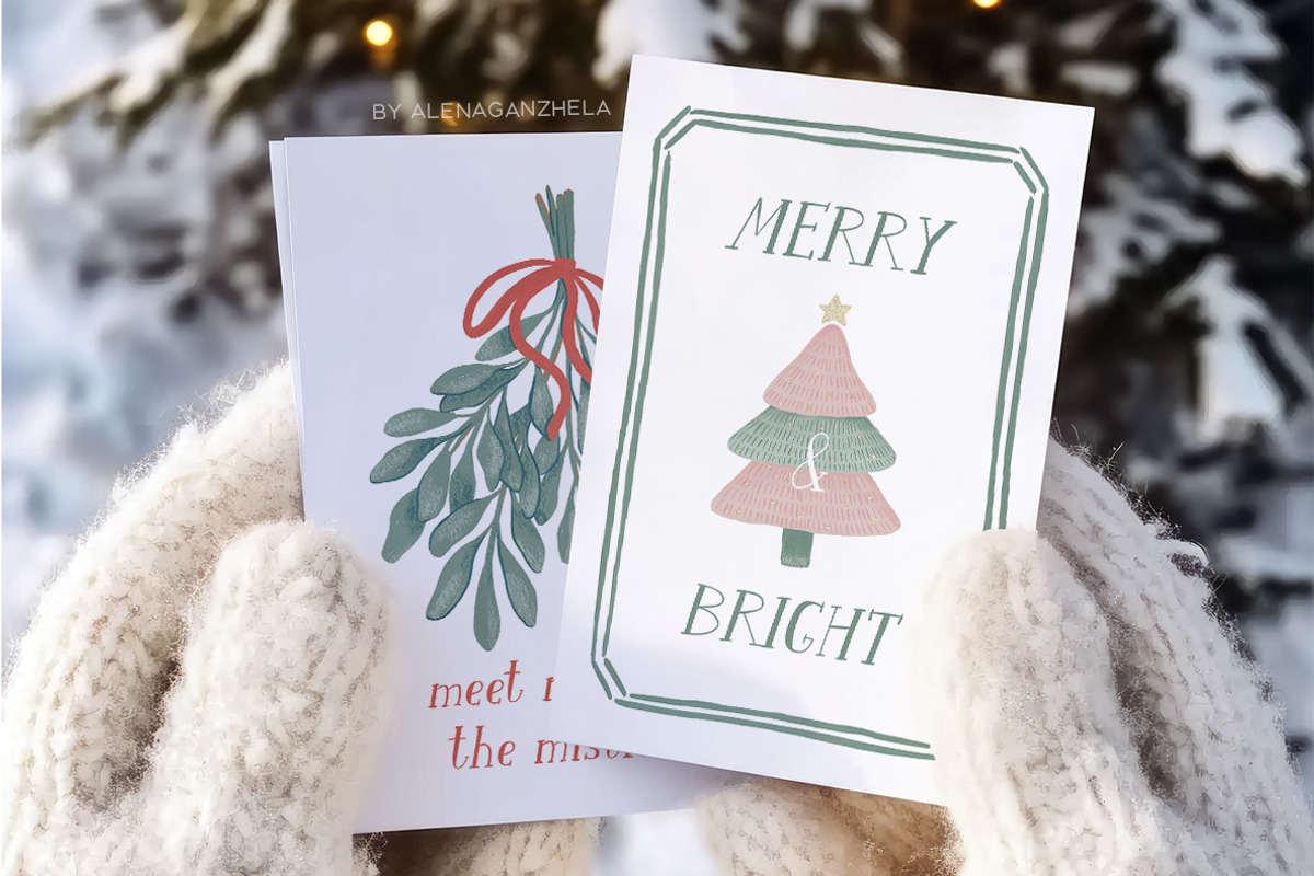 Christmas time illustrations frames, an Object Graphic by alenaganzhela (Photo 2 of 11)