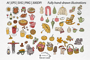 Cozy Thanksgiving Clipart Bundle, a Decorative Illustration by Decor Lines (Thumbnail 2 of 10)