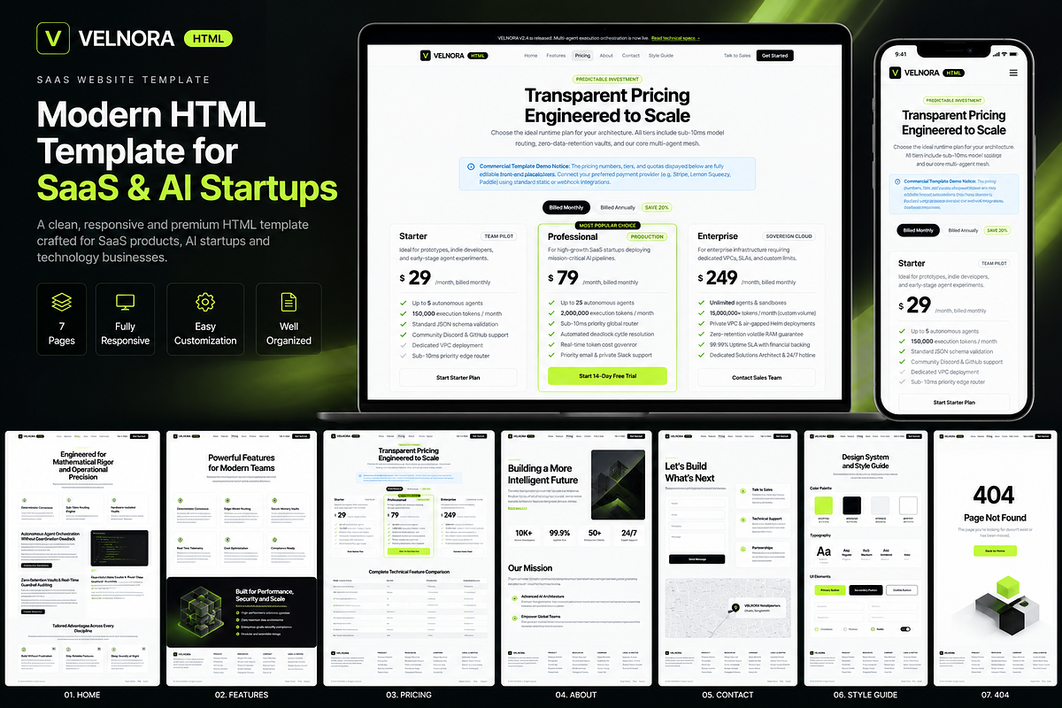 VELNORA — SaaS Website Template, a HTML Template by himelgfx (Photo 3 of 3)