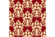 Floral pattern with beige flowers, a Pattern Graphic by Vector Tradition (Thumbnail 3 of 3)