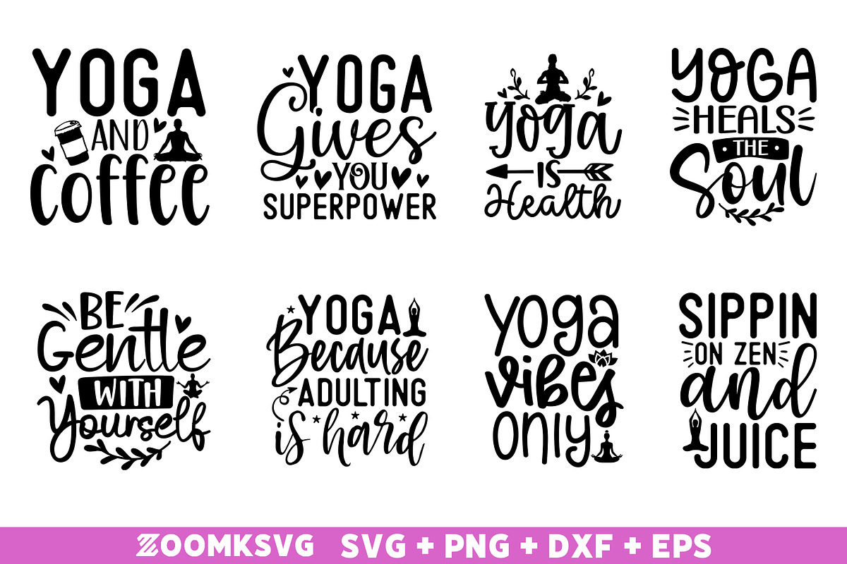 Yoga Bundle, Yoga SVG Bundle, an Illustration by ZoomkSVG (Photo 5 of 7)