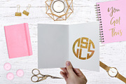 4 Letter Circle Monogram Font & Kit, a Font by CraftyLittleNodes (Thumbnail 2 of 10)