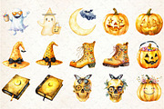 Yellow Halloween Clipart, an Illustration by Rose Art (Thumbnail 2 of 7)