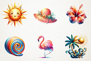 Abstracts Cute Summer Clipart, an Illustration by RobertsArt (Thumbnail 3 of 7)