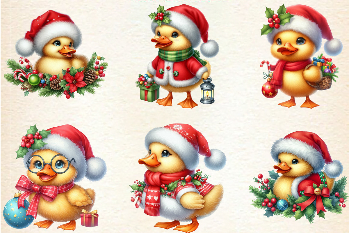 Christmas Cute Duck Sublimation, an Illustration by DreamArtGraphic (Photo 3 of 6)