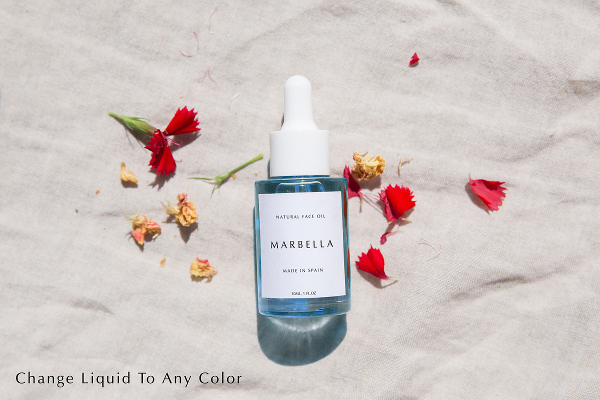 Glass Dropper Bottle Mockup, a Packaging Mockup by Copal (Photo 5 of 11)