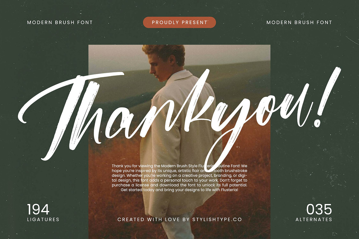 Flusteria Routine Modern Brush Font, a Script Font by stylishtype.co (Photo 20 of 20)