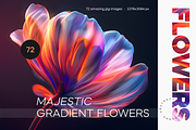 Majestic Gradient Flowers, a Wallpaper Graphic by Lumeno (Thumbnail 1 of 10)