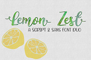 Lemon Zest Script, a Script Font by Kristy Hatswell (Thumbnail 1 of 6)