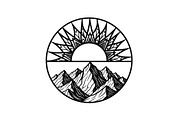 Mountain Sun Circle Design Bundle, an Illustration by Creativeshirt (Thumbnail 14 of 31)