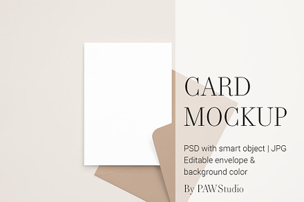 Card Mockup 5x7 Card 8e, a Print Template by PawMockups