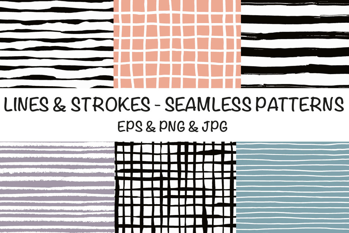 Lines & strokes - simple patterns, a Pattern Graphic by Wild Rose (Photo 1 of 12)