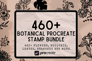 460 Procreate Stamps - Botanical