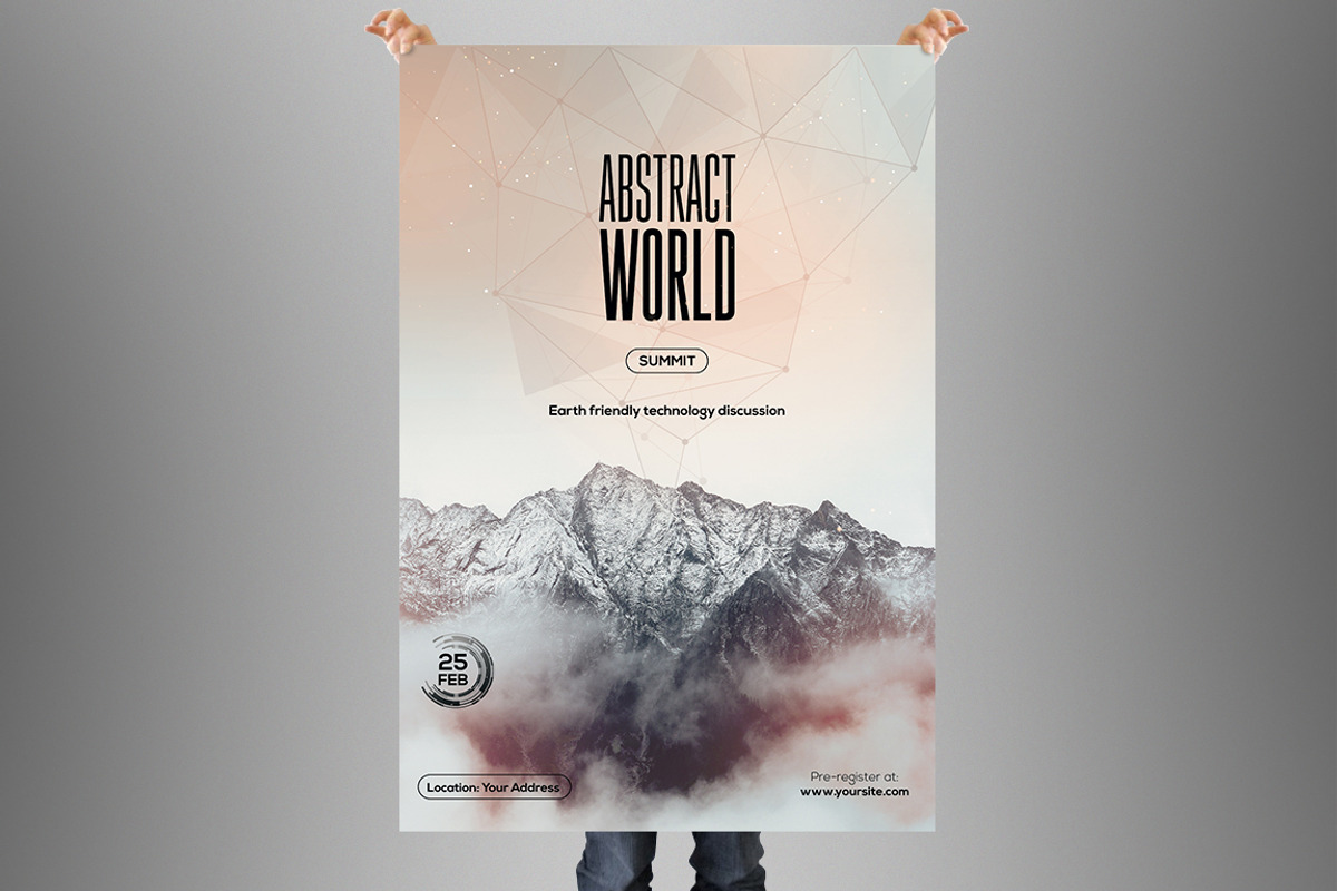 Abstract World PSD Flyer Template, a Flyer Template by Naim Selmani (Photo 2 of 2)