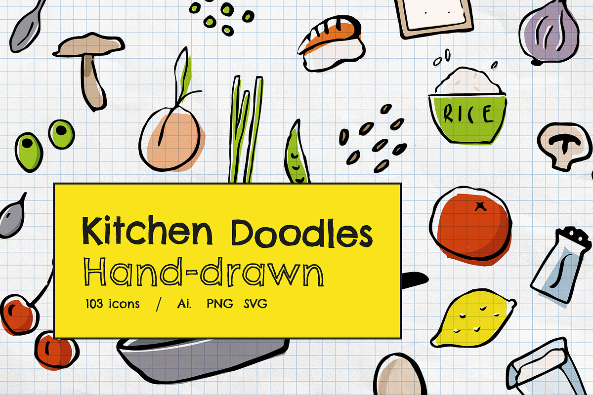 Kitchen Doodles - Illustration Set, a Food Illustration by Marinastu (Photo 1 of 6)