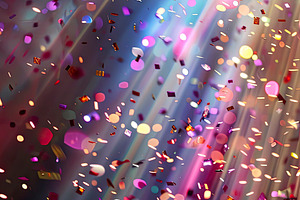 Abstract festive background with con, a Photo by LOGOCREATIVE