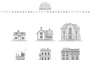 Construct your city, flat vector KIT, a Food Illustration by Oleg Beresnev (Thumbnail 3 of 4)