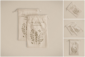 Drawstring Pouch Mockup Set, a Product Mockup by SmokyPixels