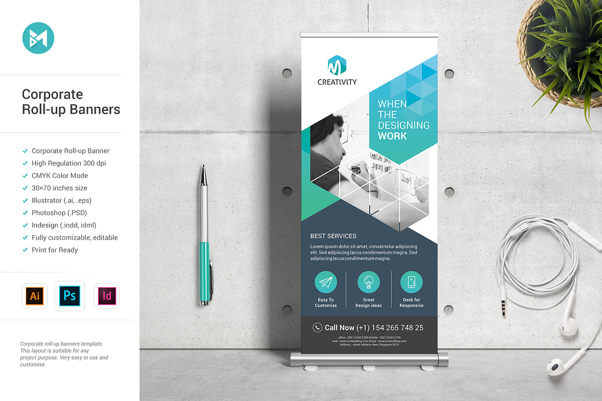 Roll-Up Banner, a Marketing Template by Brochure-Market (Photo 1 of 4)