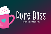 Pure Bliss Typeface, a Handwritten Font by Seemly Fonts (Thumbnail 1 of 6)