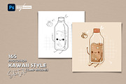 Photoshop Sketch Kawaii Stamp Brush, a Brush Add-On by MISTstudioDesign (Thumbnail 1 of 10)