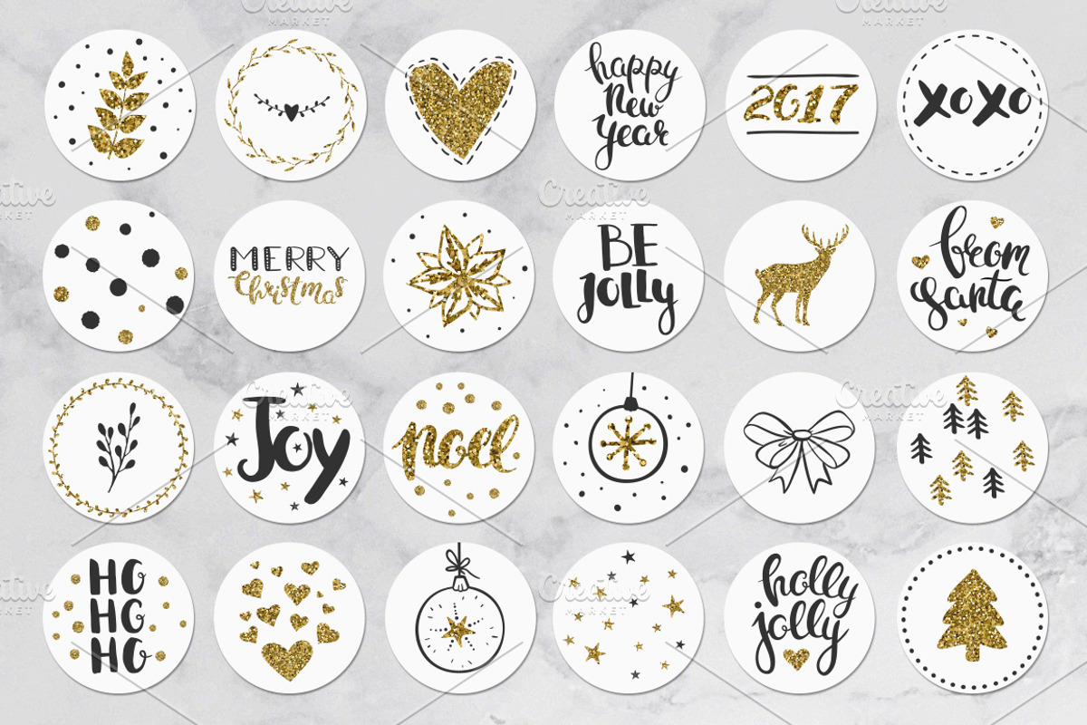 Black & Gold Christmas design kit, a Background Graphic by harmonia_green_art (Photo 2 of 9)