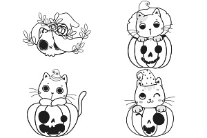 Halloween Cats Set 1