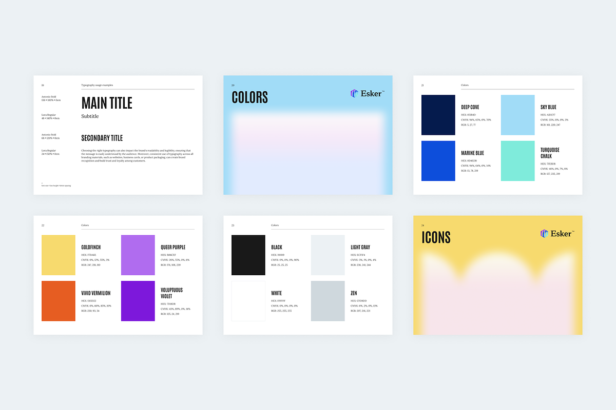 Esker — Visual Identity Guidelines, a Brochure Template by Middltone (Photo 5 of 6)