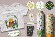 Dino World. Watercolor collection., an Animal Illustration by Kate_Rina (Thumbnail 2 of 16)