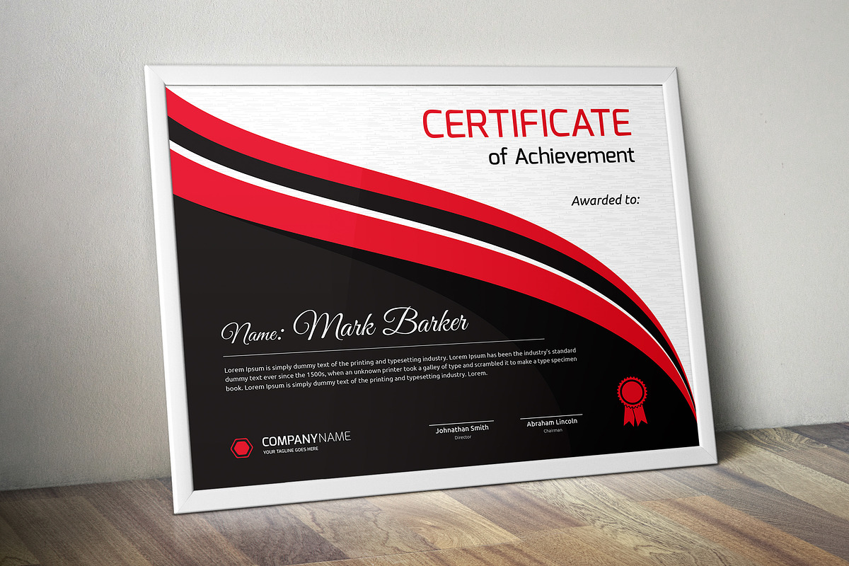 Certificate Word | PSD | AI, a Stationery Template by Curve Design (Photo 3 of 5)