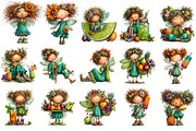 Whimsical Summer Fairy Clipart, an Illustration by OK Design (Thumbnail 3 of 6)