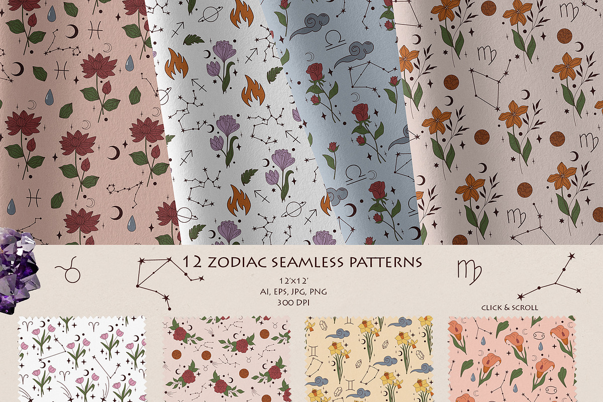 ZODIAC women and flowers collection, an Object Illustration by EasyArt (Photo 8 of 11)