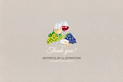 Wine Stories watercolor illustration, a Food Illustration by CrystalinaShop (Thumbnail 11 of 11)